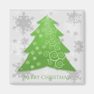 Aimant Arbre de Noël Festif Vert