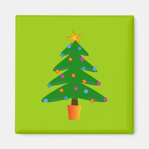 Aimant Arbre de Noël Festif Vert