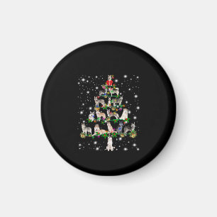 Aimant Arbre De Noël Husky Couvert De Lampe De Feu