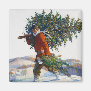 Aimant Arbre de Noël N.C. Wyeth
