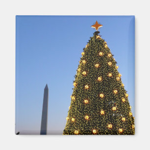 Aimant Arbre de Noël national de Washington DC au crépusc