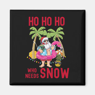 Aimant Arbre de Noël Palmier Santa Surfant Vacances d'été