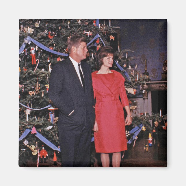 Aimant Arbre de Noël Président John Kennedy & Jacqueline (Devant)