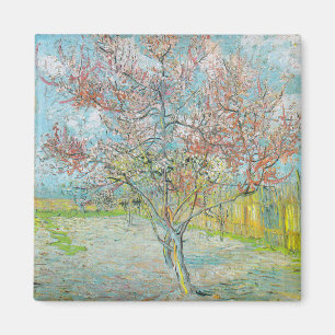 Aimant Arbre de pêche à fleurs   Vincent van Gogh