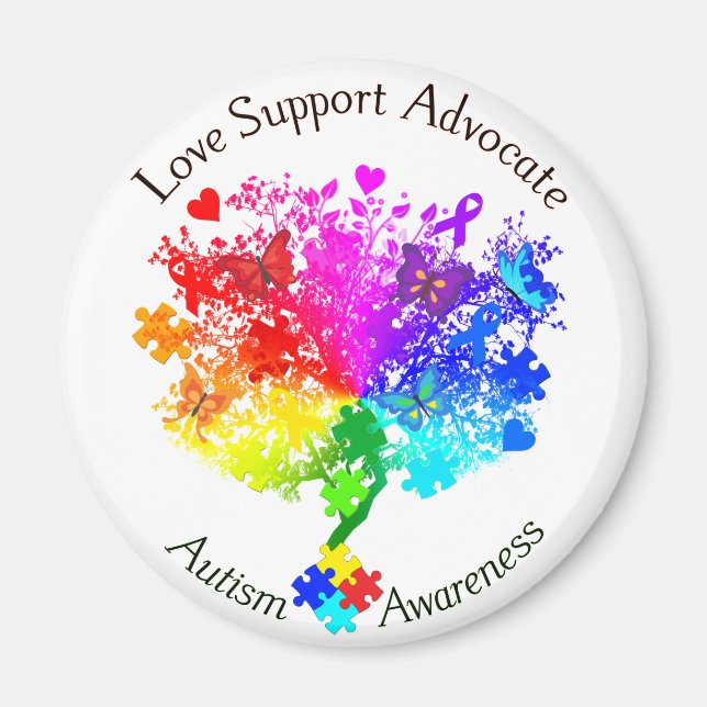 Aimant Arbre de spectre autistique (Devant)