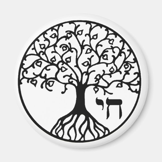 Aimant Arbre de vie avec CHAI (Devant)