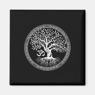 Aimant Arbre de Vie avec Symbole Om Yoga Zen Méditation S