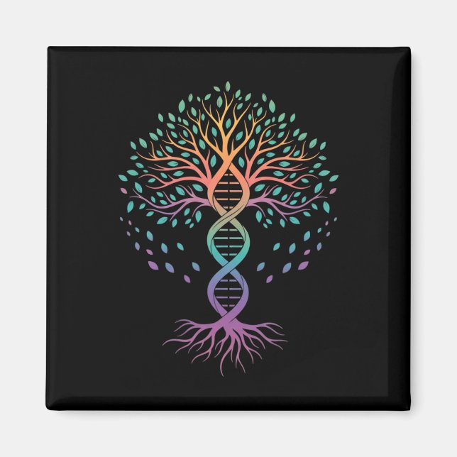 Aimant Arbre de vie de l'ADN enseignant, professeur de bi (Devant)