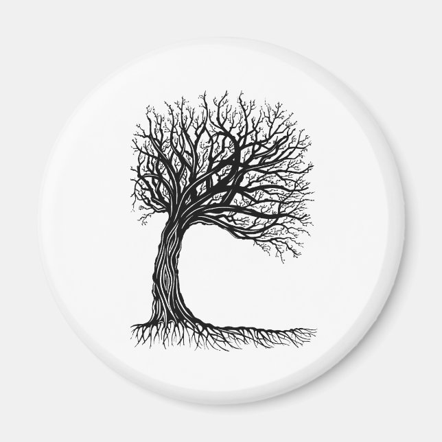 Aimant arbre de vie enneigé (Devant)