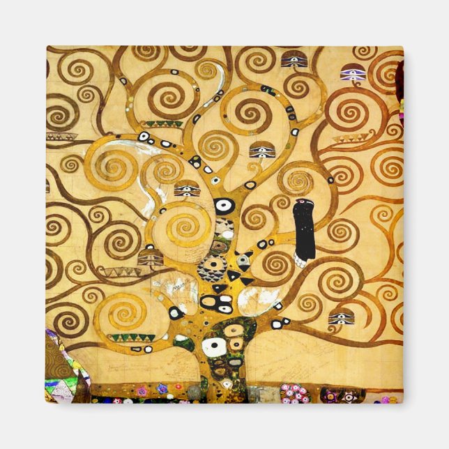 Aimant Arbre de vie Gustav Klimt Nouveau (Devant)