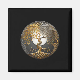 Aimant Arbre de vie Yin Yang symbole bouddhiste taoïste M