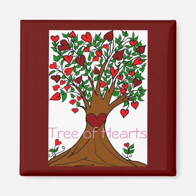 Aimant Arbre des coeurs (Devant)