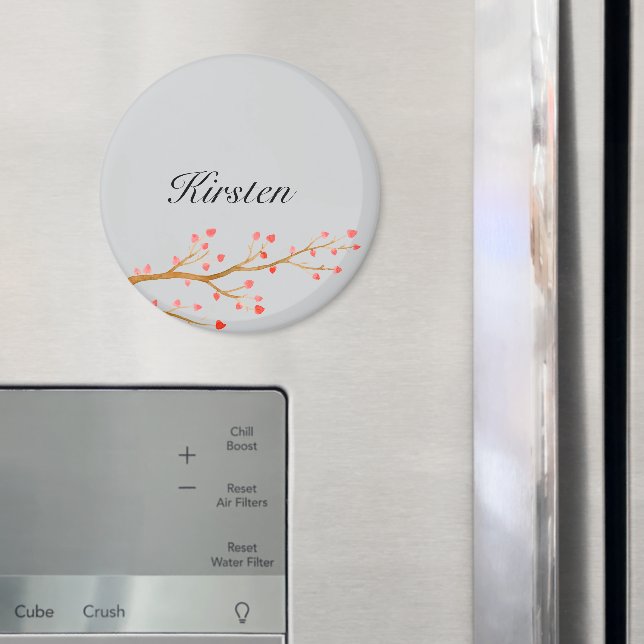 Aimant Arbre des Coeurs rouges gris (In situ (réfrigérateur))