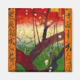 Aimant Arbre en fleurs de Van Gogh d'après Hiroshige