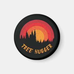 Aimant Arbre Hugger Rétro environnementaliste en détresse