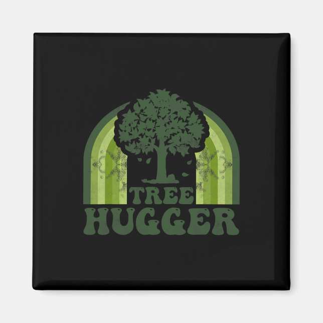 Aimant Arbre Hugger Vintage Retro Nature De l'environneme (Devant)