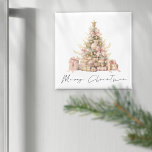 Aimant Arbre minimaliste en or Rose Joyeux Noël<br><div class="desc">Script minimaliste Rose or Arbre Joyeux Noël est dans un ensemble élégant écrit à la main script et un élégant arbre festif décoré dans les tons or rose et rose roux.</div>
