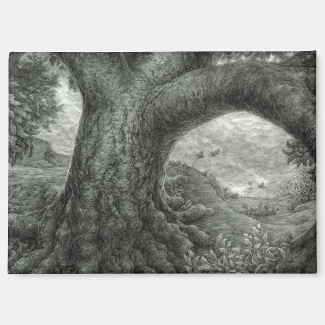 Aimant Arbre qui embrasse le risque (Recto)