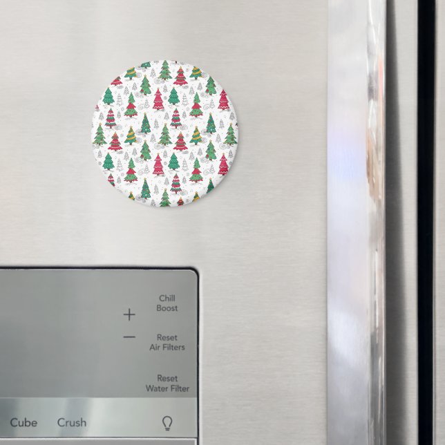 Aimant Arbres de Noël Décorés Fantaisistes et Capricieux  (In situ (réfrigérateur))