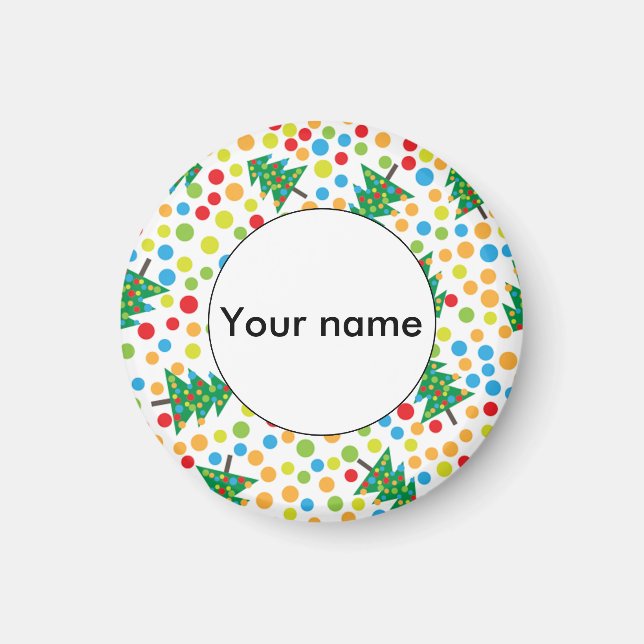 Aimant Arbres de Noël motif (Devant)