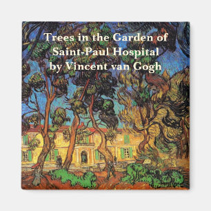 Aimant Arbres de Van Gogh dans le jardin de l'hôpital Sai