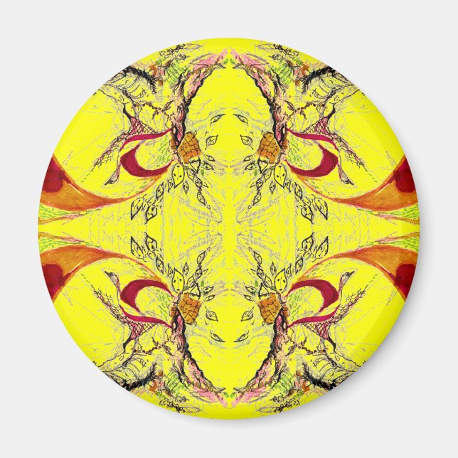 Aimant Arbres et oiseaux imaginaire (Devant)