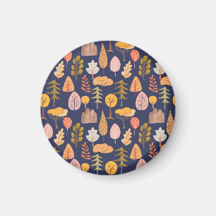 Aimant Arbres multicolores : Vintage mi-automne