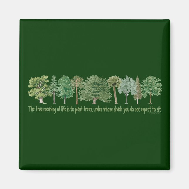 Aimant Arbres plantes - Arbre, Gros (Devant)