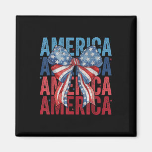 Aimant Arc américain Coquette Patriotique Drapeau Usa Joy