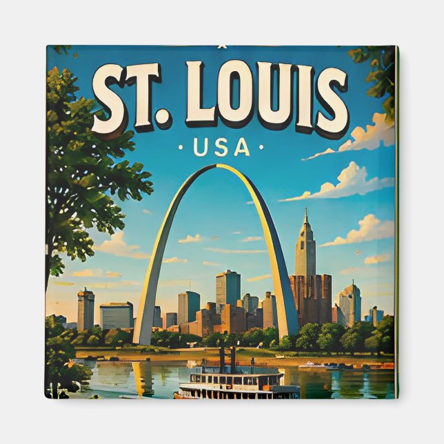 Aimant Arc de Gateway de Saint-Louis dans le Missouri Sou (Devant)