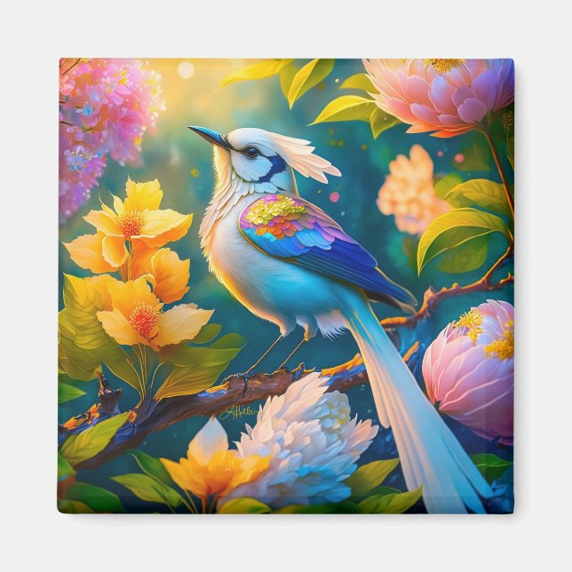 Aimant Arc en arc-en-ciel Jay Imaginaire Bird (Devant)