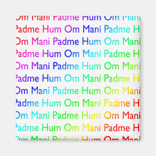 Aimant Arc en arc en ciel Om Mani Padme Hum