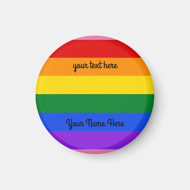 Aimant Arc-en-ciel #1 Magnat rond (Devant)