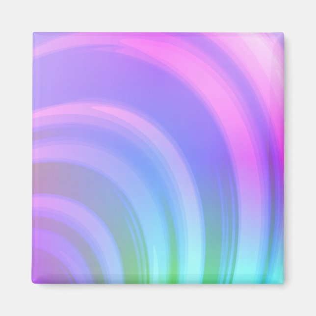 Aimant Arc-en-ciel Abstrait (Devant)