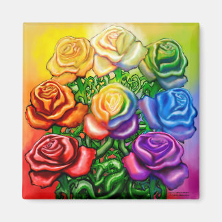 Aimant Arc-en-ciel de Rose