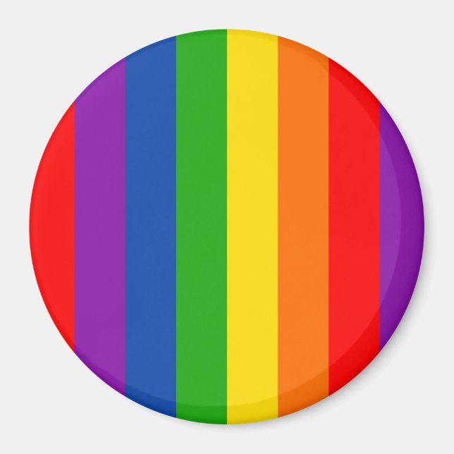 Aimant Arc-en-ciel LGBTQ+ Pride drapeau, couleurs Gay pri (Devant)