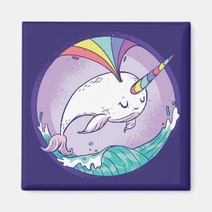 Aimant Arc-en-ciel Narwhal