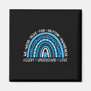 Aimant Arc-en-ciel Nous portons du bleu Acceptation de la