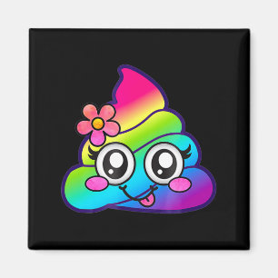 Aimant Arc-en-ciel Op Emoji Licorne Mignonne O Fleur Idio