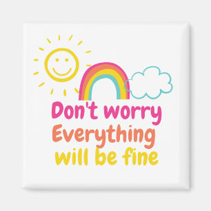 Aimant arc-en-ciel, soleil, nuage Coupe de verre