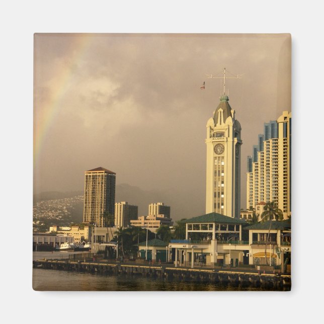 Aimant Arc-en-ciel sur Honolulu, Hawaii, États-Unis 2 (Devant)