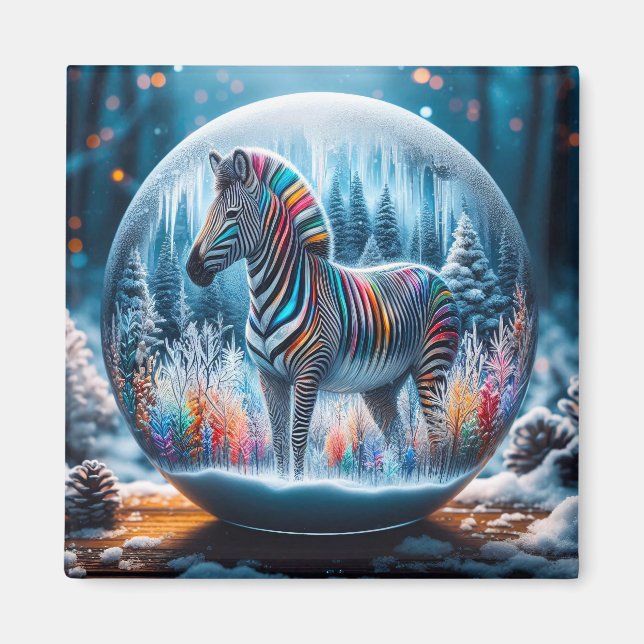 Aimant arc-en-ciel Zebra (Devant)