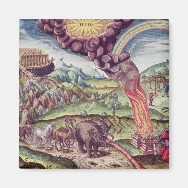 Aimant Arche de Noé, illustration de 'Brevis Narratio' (Devant)