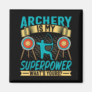 Aimant Archer Rétro Vintage Tir à l'arc est mon superpouv