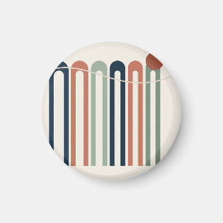 Aimant Arches modernes en terracotta et sauge