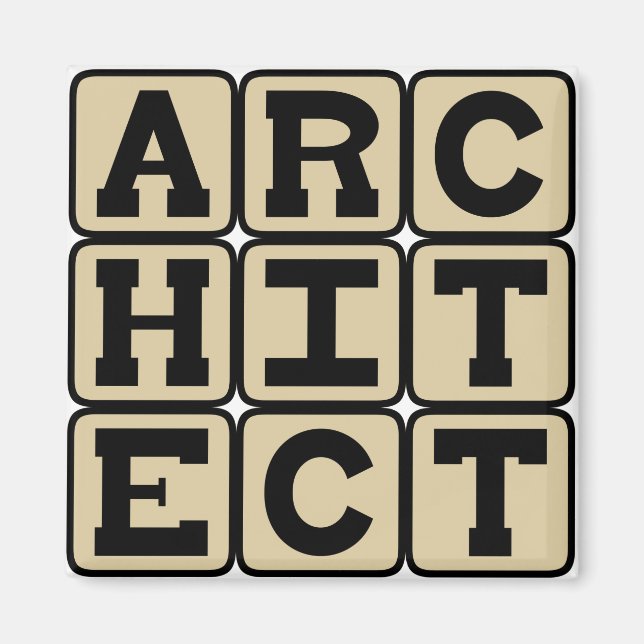 Aimant Architecte, Concepteur de bâtiments (Devant)