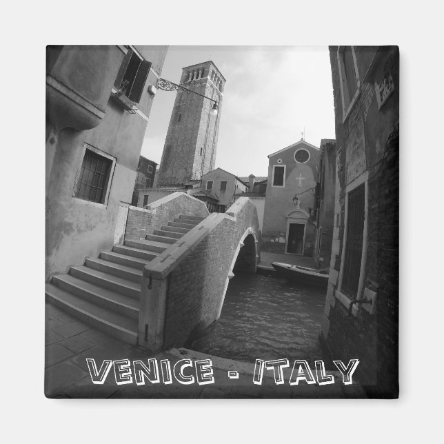 Aimant Architecture de Venise - BW Art (Frigo Magnet) (Devant)