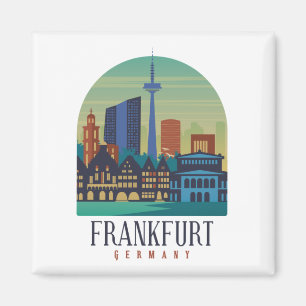 Aimant Architecture Skyline de Francfort-Allemagne
