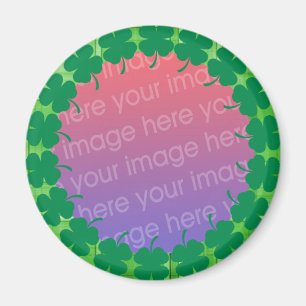 Aimant ardoise irlandaise 4 feuilles trèfle cadre photo