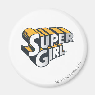 Aimant Argent de Supergirl et logo orange